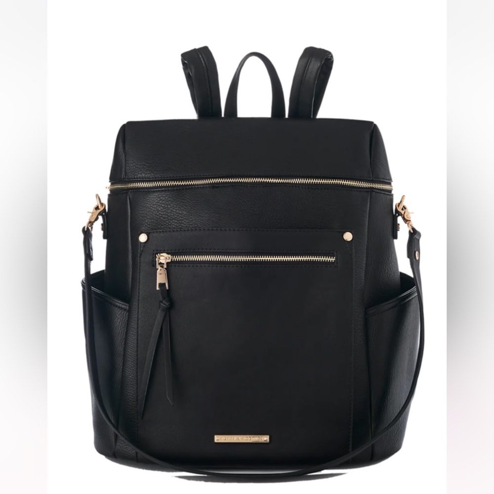 Poppy and Peonies Commuter Backpack in Black NWT